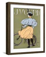 German Lady Cyclist 1896-Karl Bauer-Framed Art Print