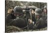 German Machine-Gun Crew Ready and Waiting-Unsere Wehrmacht-Stretched Canvas