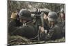 German Machine-Gun Crew Ready and Waiting-Unsere Wehrmacht-Mounted Photographic Print