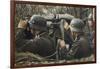 German Machine-Gun Crew Ready and Waiting-Unsere Wehrmacht-Framed Photographic Print