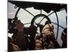 German Machine-Gunner in the Cockpit of a Bomber, Probably a Heinkel He-111-Unsere Wehrmacht-Mounted Photographic Print