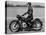 German Made BMW Motorcycle with a Rider Dressed in Black Leather-Ralph Crane-Stretched Canvas
