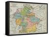 German Made Map-null-Framed Stretched Canvas