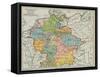 German Made Map-null-Framed Stretched Canvas