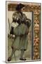 German Maidservant, 14th Century-null-Mounted Giclee Print