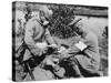 German Medics Using an Oxygen Machine on the Western Front During World War I-Robert Hunt-Stretched Canvas