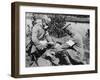 German Medics Using an Oxygen Machine on the Western Front During World War I-Robert Hunt-Framed Photographic Print