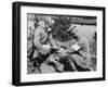 German Medics Using an Oxygen Machine on the Western Front During World War I-Robert Hunt-Framed Photographic Print