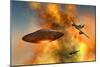 German Messerschmitt 262 Jetfighter Planes Chasing a Ufo-null-Mounted Premium Giclee Print