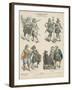 German Military and Bourgeois Costumes, Early 17th Century-null-Framed Giclee Print