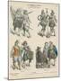 German Military and Bourgeois Costumes, Early 17th Century-null-Mounted Giclee Print