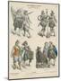 German Military and Bourgeois Costumes, Early 17th Century-null-Mounted Giclee Print