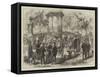 German Military Band on the Promenade at Rheims-null-Framed Stretched Canvas