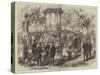 German Military Band on the Promenade at Rheims-null-Stretched Canvas