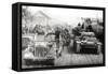 German Military Convoy in Occupied Russia-null-Framed Stretched Canvas