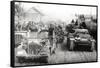 German Military Convoy in Occupied Russia-null-Framed Stretched Canvas