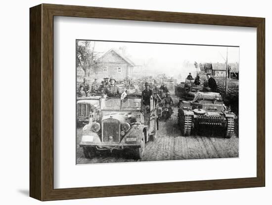 German Military Convoy in Occupied Russia-null-Framed Photographic Print