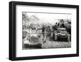 German Military Convoy in Occupied Russia-null-Framed Photographic Print