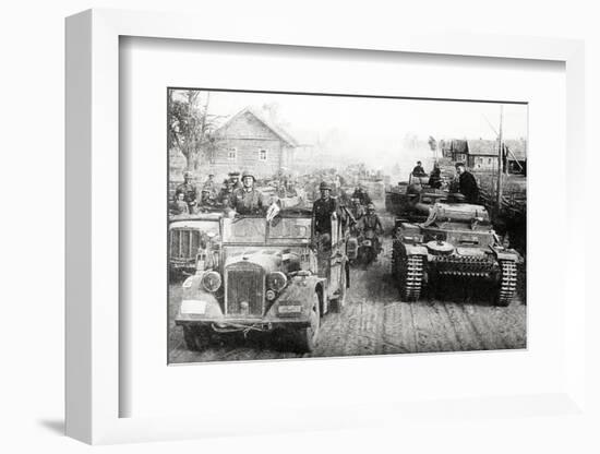 German Military Convoy in Occupied Russia-null-Framed Photographic Print