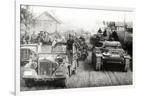 German Military Convoy in Occupied Russia-null-Framed Photographic Print