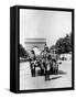 German Military Parade Along the Champs Elysees During the Occupation, Paris, 1940-1944-null-Framed Stretched Canvas