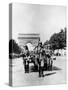 German Military Parade Along the Champs Elysees During the Occupation, Paris, 1940-1944-null-Stretched Canvas