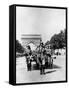 German Military Parade Along the Champs Elysees During the Occupation, Paris, 1940-1944-null-Framed Stretched Canvas