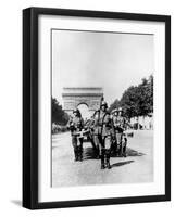 German Military Parade Along the Champs Elysees During the Occupation, Paris, 1940-1944-null-Framed Photographic Print