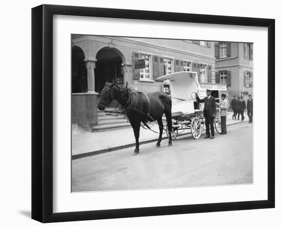 German Milk Horse and Cart-null-Framed Photographic Print