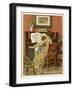 German Mother and Child at the Piano-Woldemar Friedrich-Framed Photographic Print