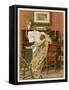 German Mother and Child at the Piano-Woldemar Friedrich-Framed Stretched Canvas