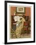 German Mother and Child at the Piano-Woldemar Friedrich-Framed Photographic Print