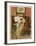 German Mother and Child at the Piano-Woldemar Friedrich-Framed Photographic Print