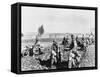 German Motorcycle Patrol on Reconaissance in France During World War Ii-Robert Hunt-Framed Stretched Canvas