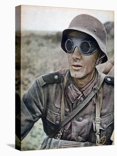 German Motorcycle Trooper Heading Eastwards, Russia, 1942-null-Stretched Canvas