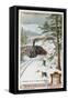 German Mountain Railway-null-Framed Stretched Canvas