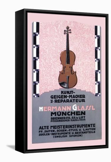 German Music Store-Carl Kunst-Framed Stretched Canvas