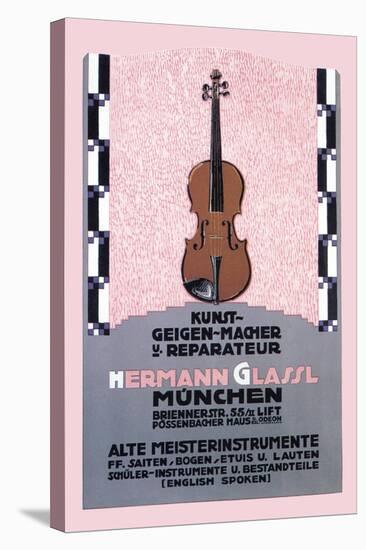 German Music Store-Carl Kunst-Stretched Canvas