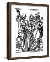 German Musicians, 16th Century-Jost Amman-Framed Giclee Print