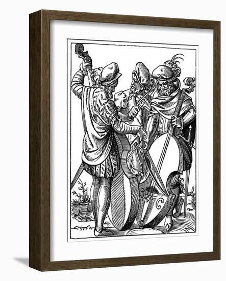 German Musicians, 16th Century-Jost Amman-Framed Giclee Print