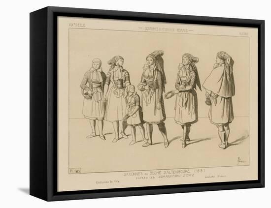 German National Costumes - Duchy of Saxe-Altenburg-Raphael Jacquemin-Framed Stretched Canvas