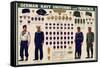 German Navy Uniforms and Insignia Chart WWII War Propaganda Art Print Poster-null-Framed Stretched Canvas