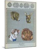 German Needlepoint Sampler-null-Mounted Art Print