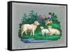 German Needlepoint Sampler-null-Framed Stretched Canvas