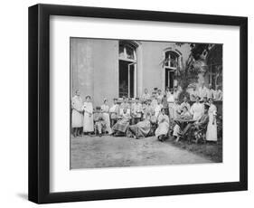 German Nurses and Patients, Frankfurt Am Main, Germany, World War I, 1915-null-Framed Giclee Print