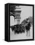 German Occupation Troops March Through the Arc De Triomphe on Champs Elysees-null-Framed Stretched Canvas