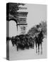 German Occupation Troops March Through the Arc De Triomphe on Champs Elysees-null-Stretched Canvas