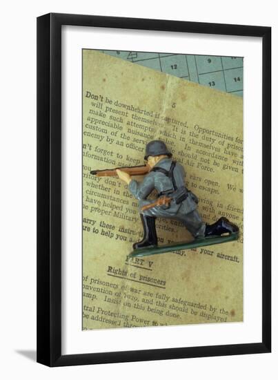 German or Russian Soldier-Den Reader-Framed Photographic Print