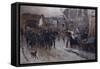 German parliamentarians entered Belfort on February 16, 1871, 1884-Alphonse Marie de Neuville-Framed Stretched Canvas