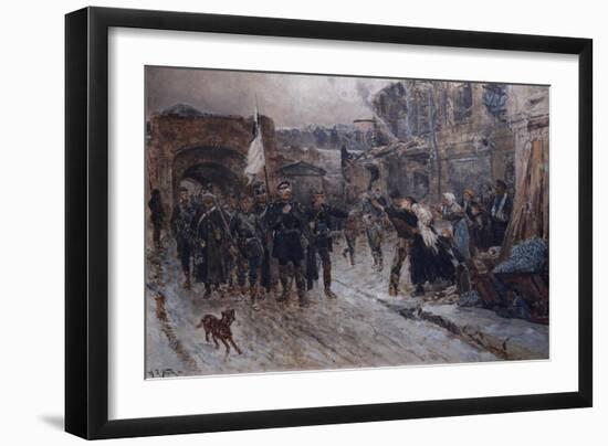 German parliamentarians entered Belfort on February 16, 1871, 1884-Alphonse Marie de Neuville-Framed Giclee Print